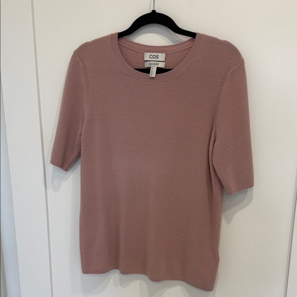 COS Dusty Pink Cashmere Crewneck Sweater - Picture 3 of 10